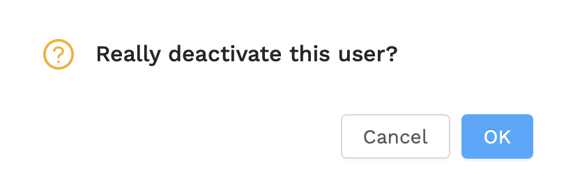 Deactivate VPN user