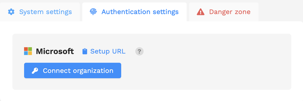 Auth settings
