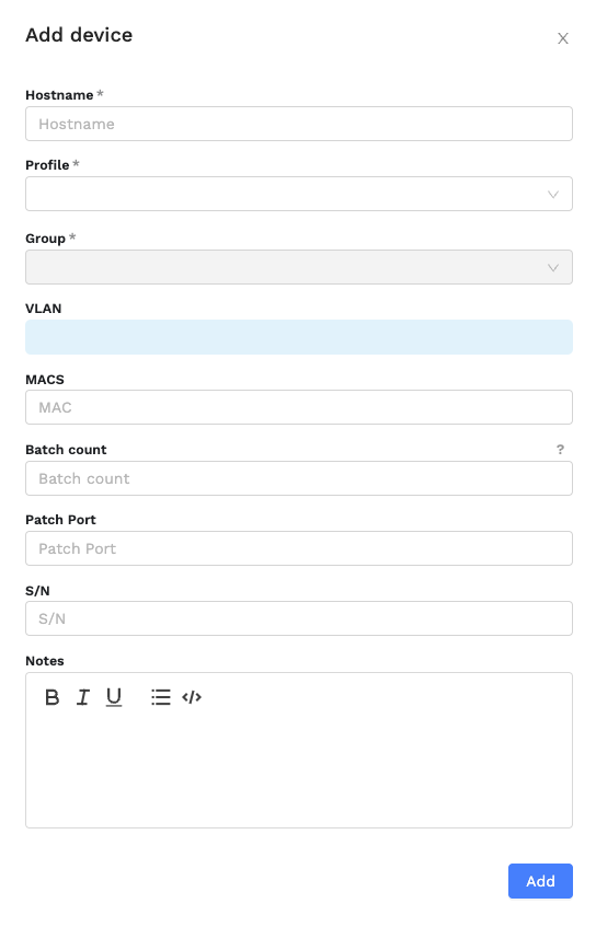Adding a device