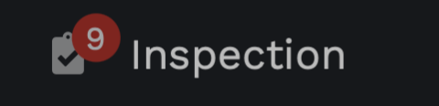 Inspection menu item