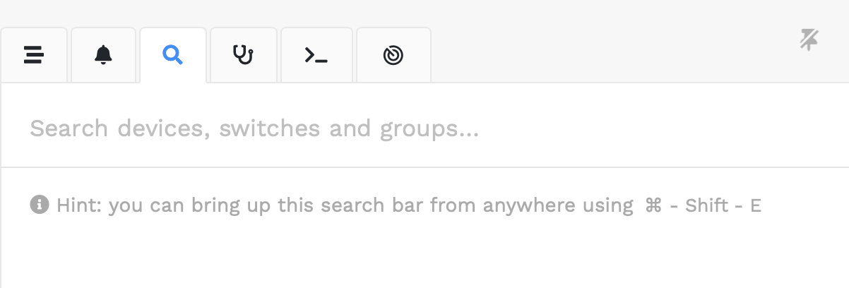 Quick Search interface