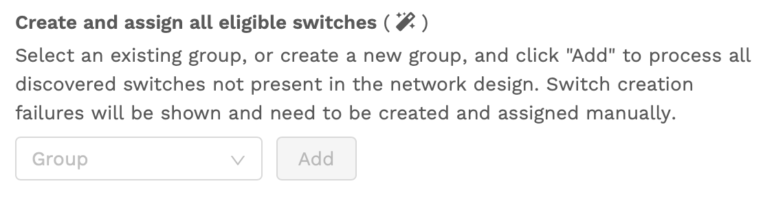 Automatically adding switches