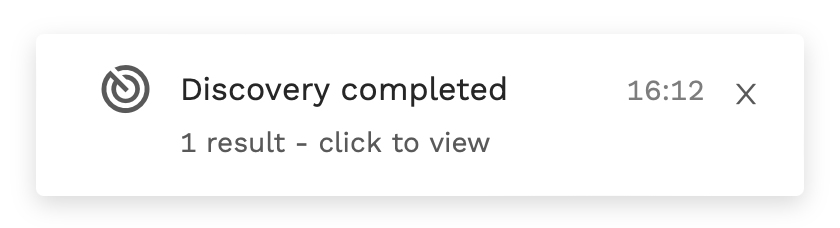 Switch Discovery notification